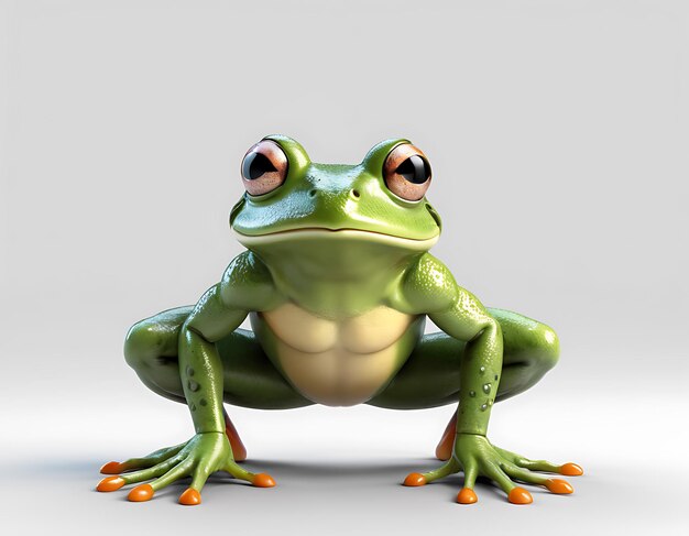 Funky Frog met wielen Een creatieve 3D-illustratie