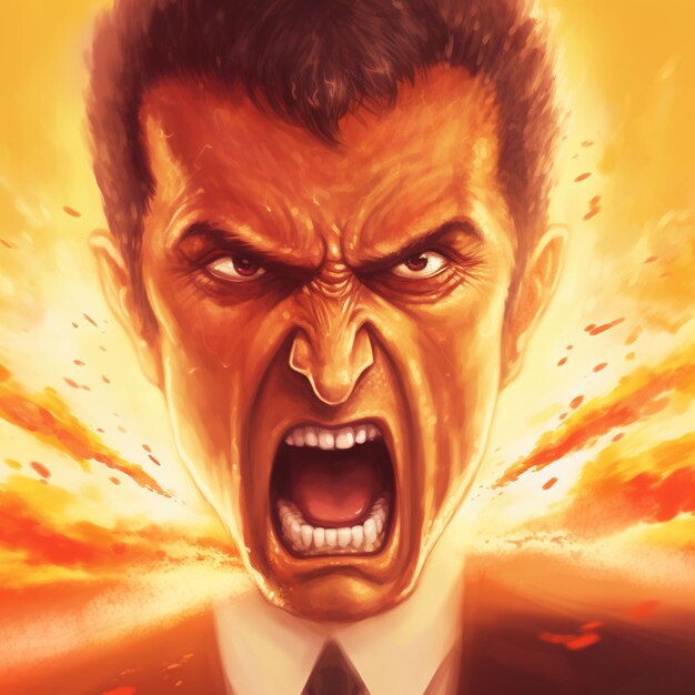 Funky illustrations showcasing pure anger