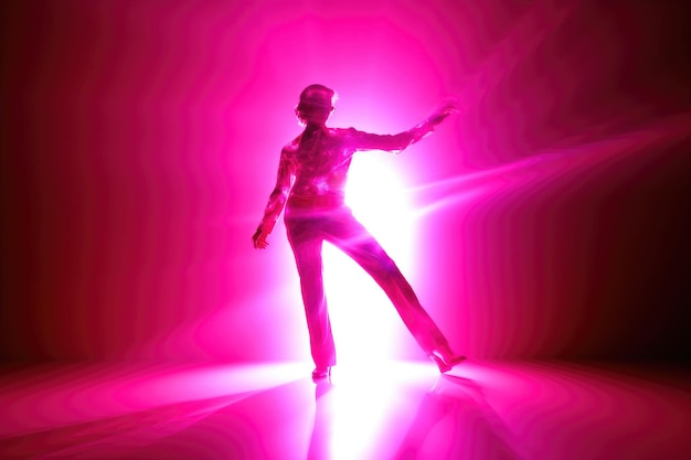 Funky Pink Dance Silhouette