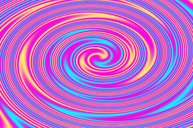 Funnel multicolored waves of optical illusion pattern, for fabric printing and packaging