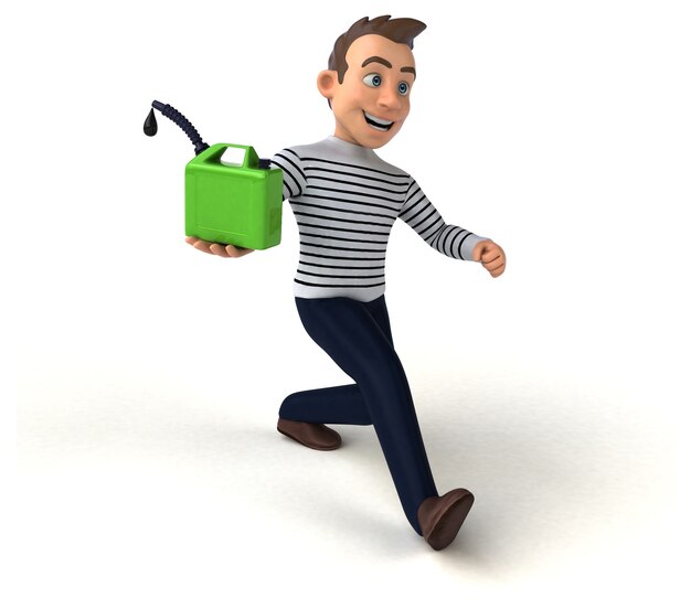 Funny 3D cartoon casual character