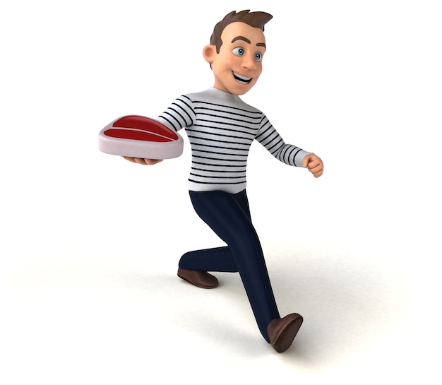 Funny 3D cartoon casual character