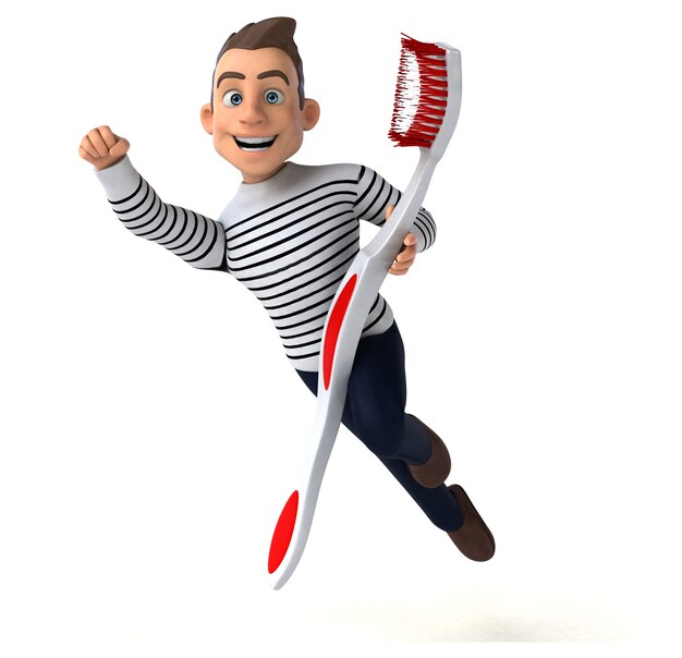 Funny 3D cartoon casual character