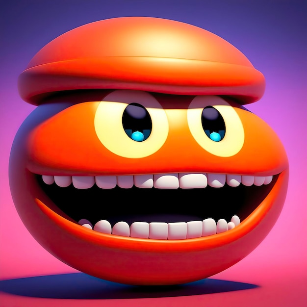 Funny 3d Smile cartoon character