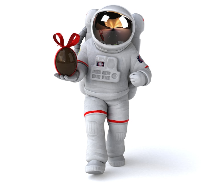 Photo funny astronaut 3d illustration