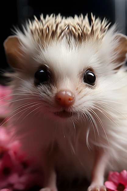 Funny Baby hedgehog selfie photography close up