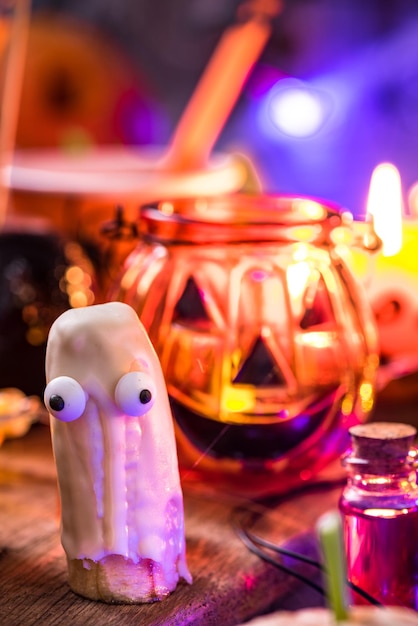 Funny banana ghost Helloween kids party food