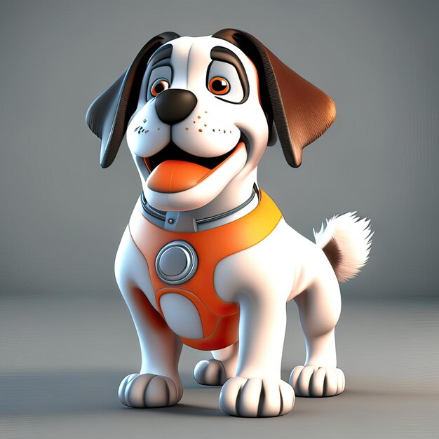 Premium AI Image | Funny black and white dog