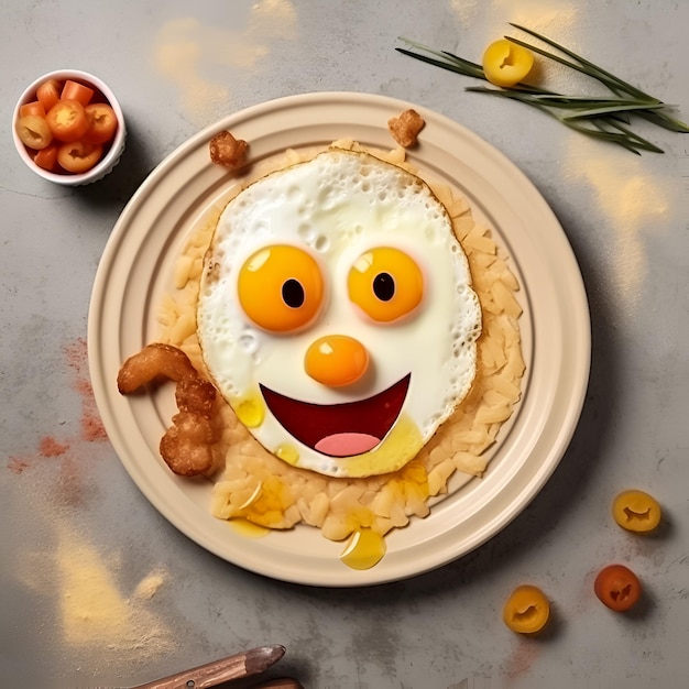 Funny breakfast for children