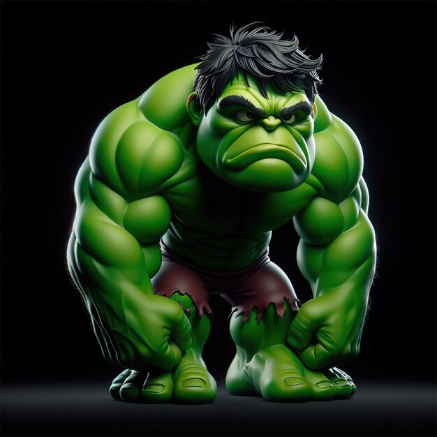 Funny caricature of Hulk Hulk smash