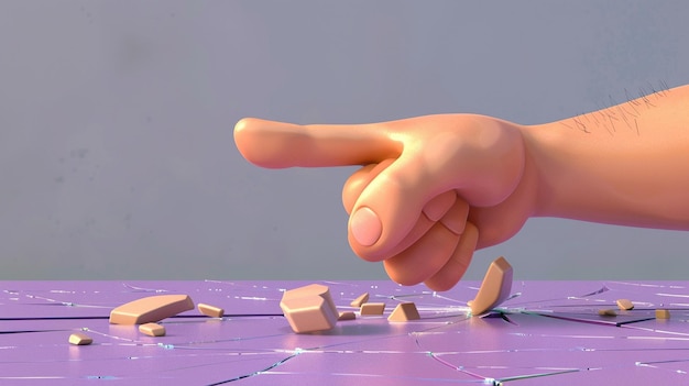 Фото Забавный персонаж мультфильма эластичная рука
