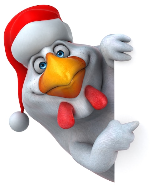 Photo funny chicken 3d illustration