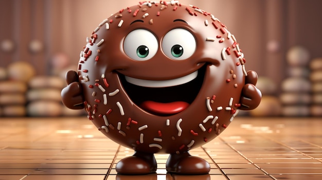 Funny chocolate character