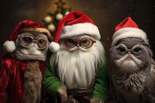 Funny Christmas animals