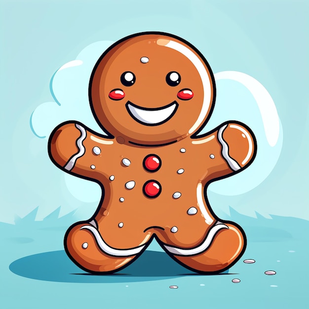 Photo funny christmas gingerbread clipart ai generated