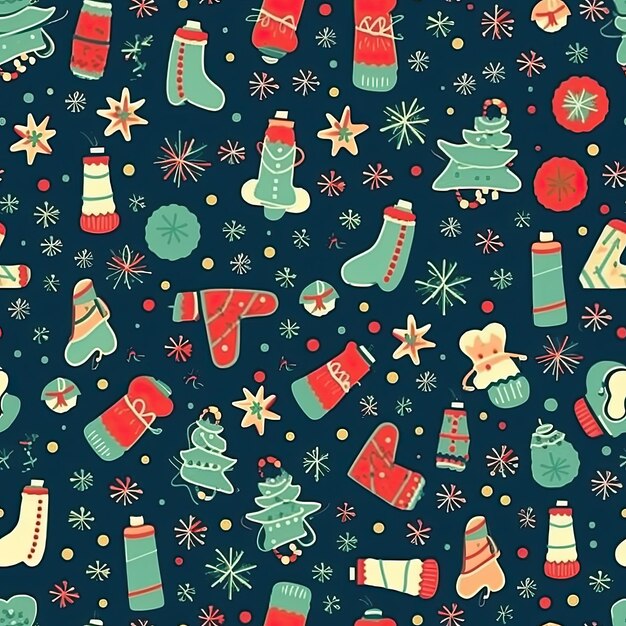 Photo funny christmas pattern