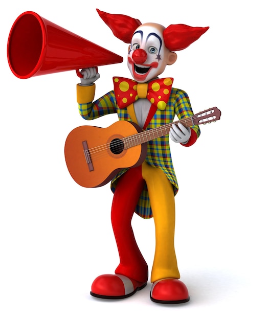 Photo funny clown 3d illustration