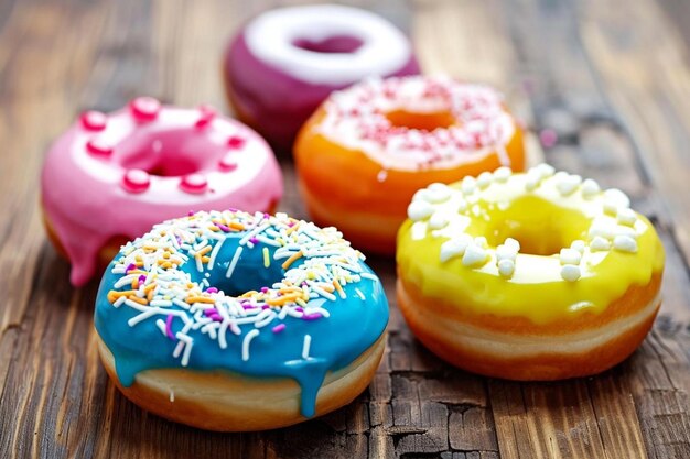 Funny colorful donut glaze background