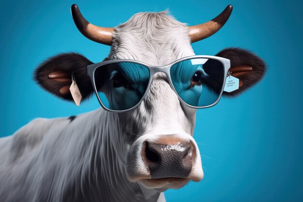 Funny Cow with Sunglasses