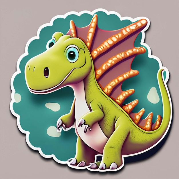 funny cute dragon sticker