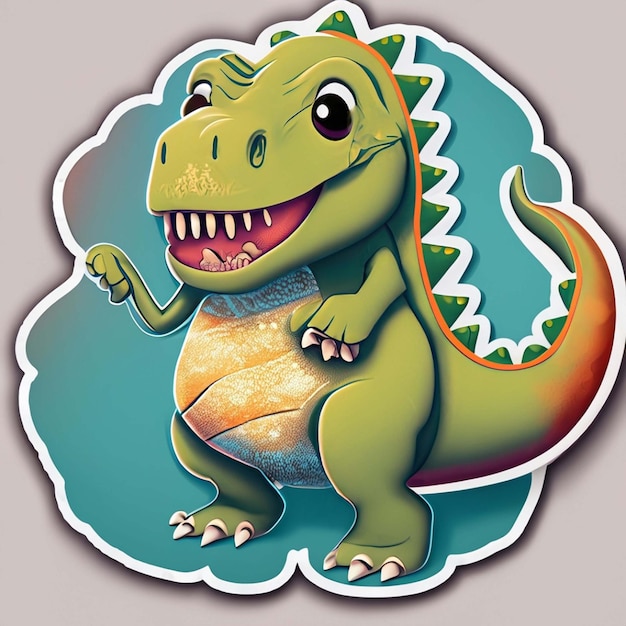 funny cute dragon sticker