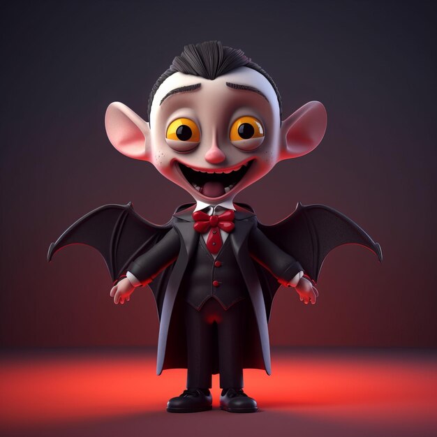 Photo funny dracula cartoon character