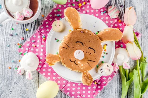 Funny easter kids pancake