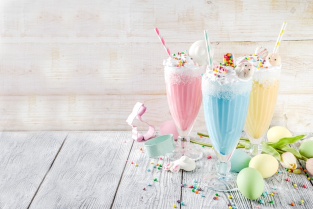 Funny easter milkshake drinks