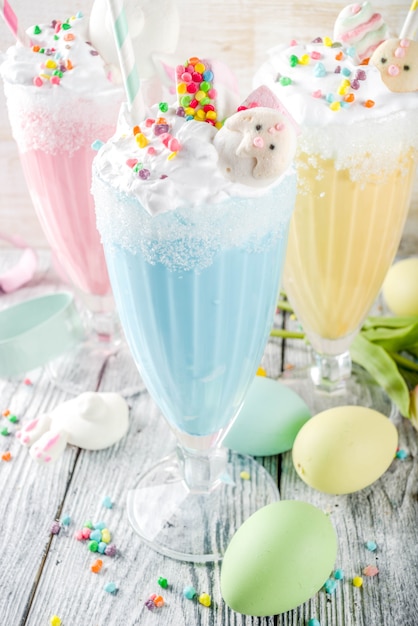 Funny easter milkshake drinks