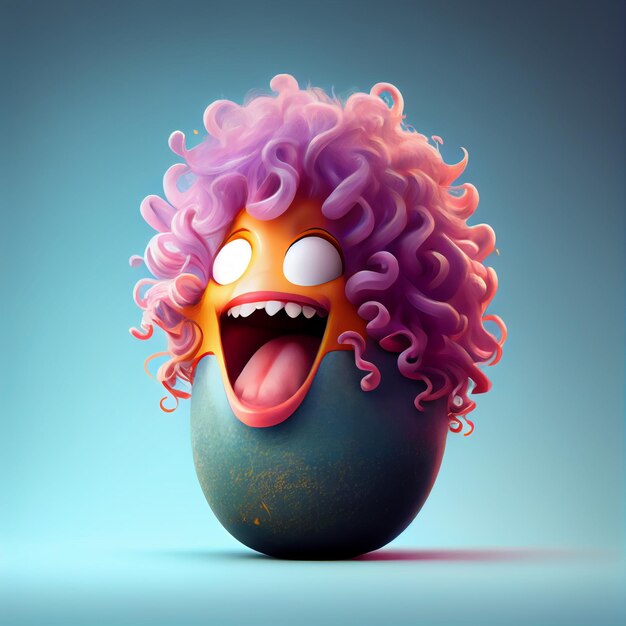 A funny egg nft art laughing anim generative ai