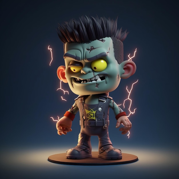 Funny Frankenstein Cartoon Character