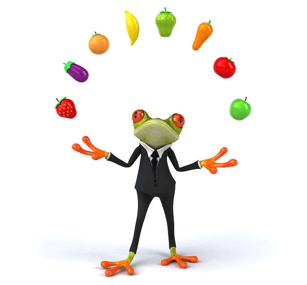 funny frog illustration