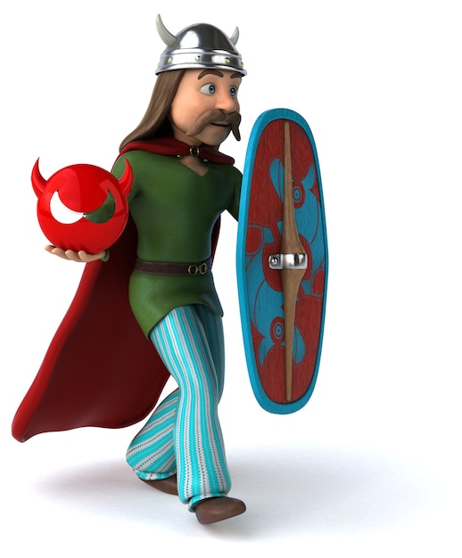 Funny Gaul 3D Illustration