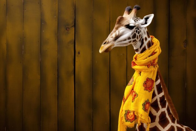 Funny Giraffe with Scarf