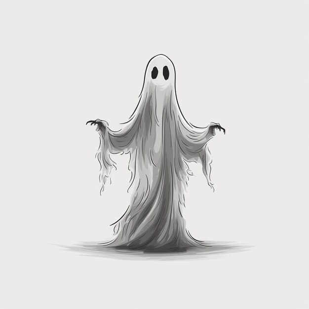 Funny Halloween Ghost Cartoon Specter