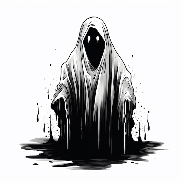 Забавный призрак Хэллоуина, необычный фантом