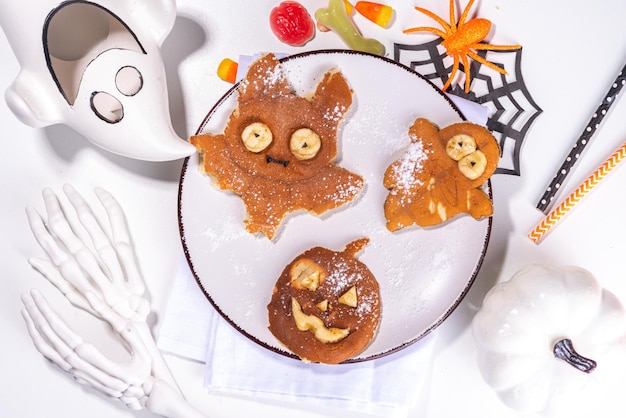 Funny Halloween pancakes