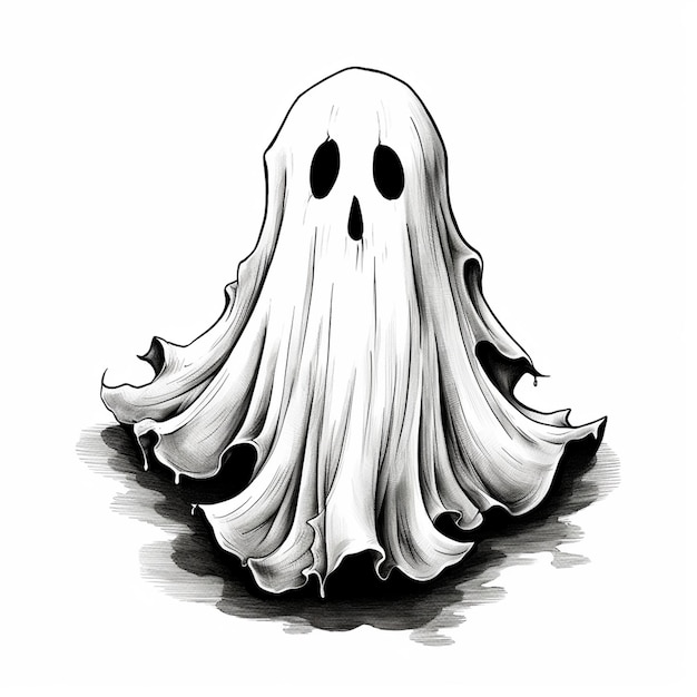 Photo funny handdrawn spectre