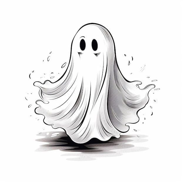 Photo funny handdrawn spectre