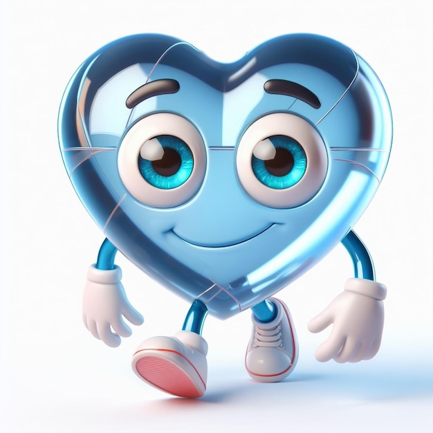 재미있는 심장 만화 사랑과 열정의 개념 발렌타인 데이 AI 생성