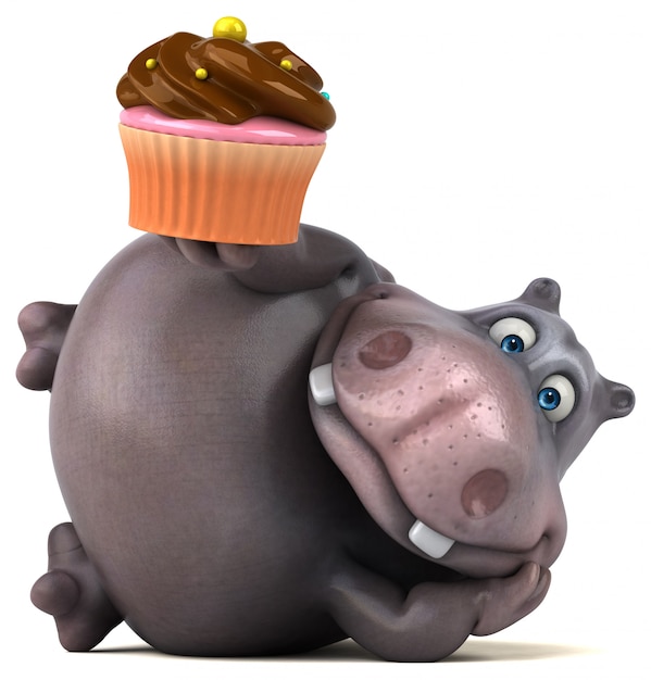 funny hippo