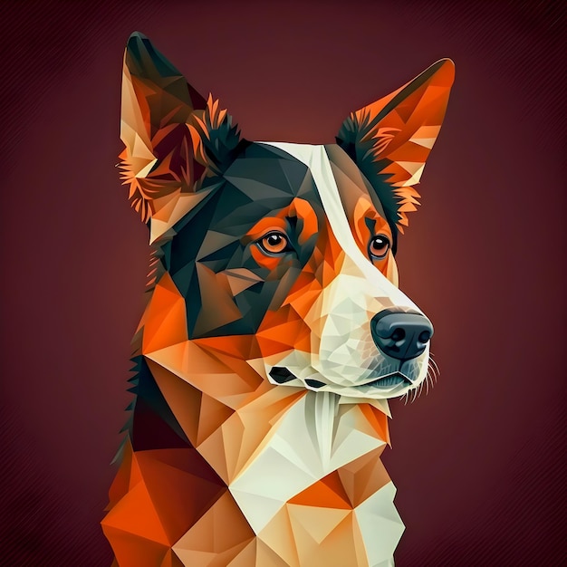 Funny Hipster Cute Dog Art Illustration Anthropomorphic Dogs