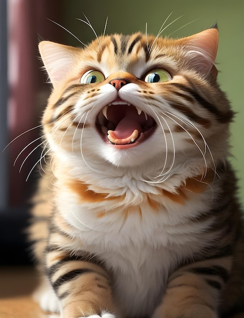 Photo funny and humorous cat ai generated