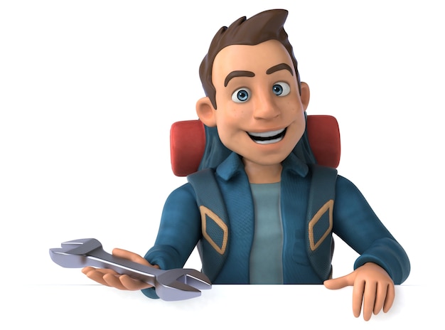 Photo funny illustration of a 3d cartoon backpacker