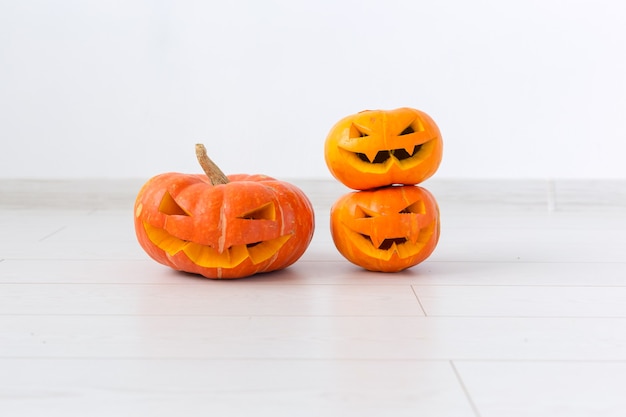 Funny Jack O'Lantern on the light room