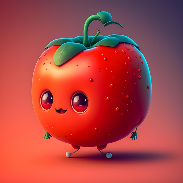 재미 있는 귀여운 토마토 그림