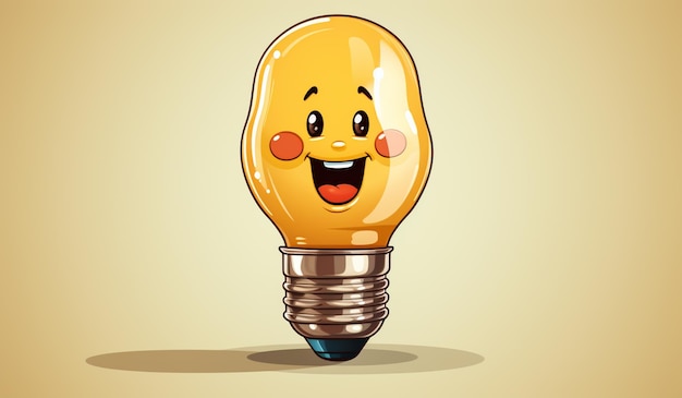 Funny lamp with smiling face AI generated