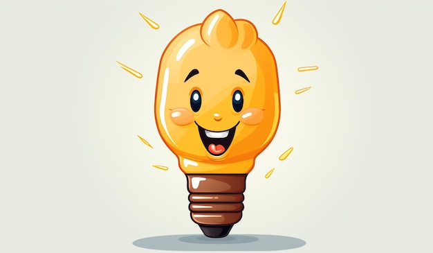 Funny lamp with smiling face AI generated