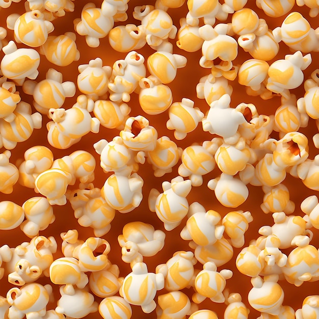 Funny popcorn seamless pattern texture photography