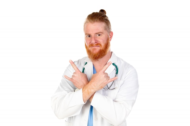 Funny redhead doctor